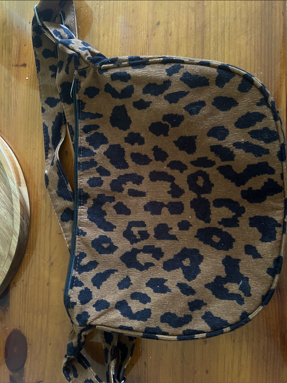 Leopard Print Crossbody Bag in Brown and Black